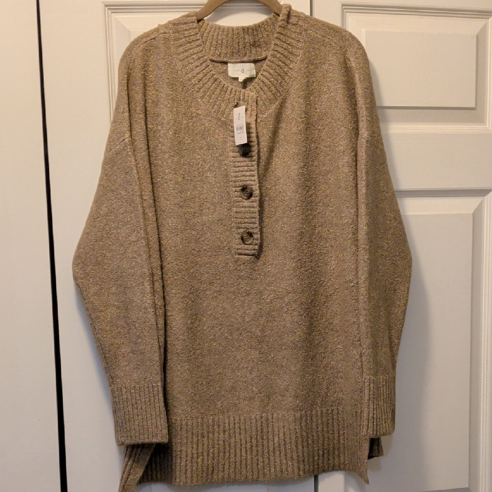 Lou & Grey Brown Crewneck Sweater